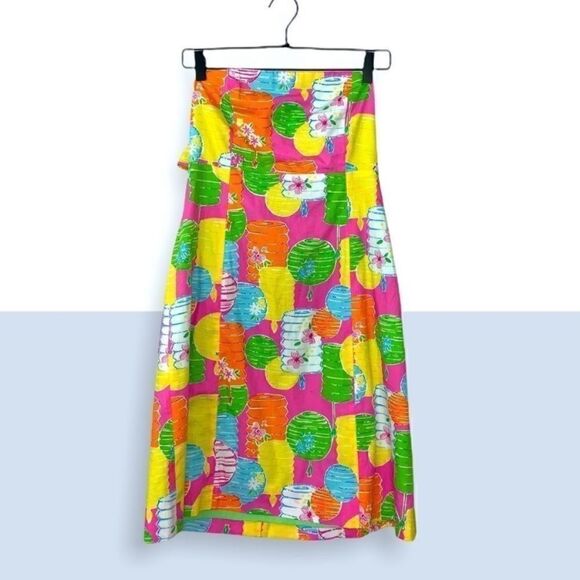 Lilly Pulitzer “Party Lights” Strapless Dress Size 8 - Picture 1 of 5